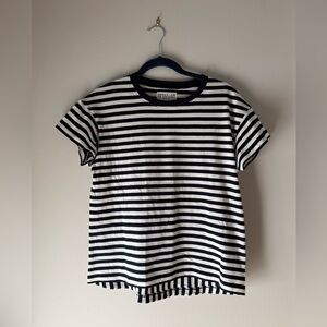 Derek Lam 10 Crosby Stripped Short Sleeve Shirt